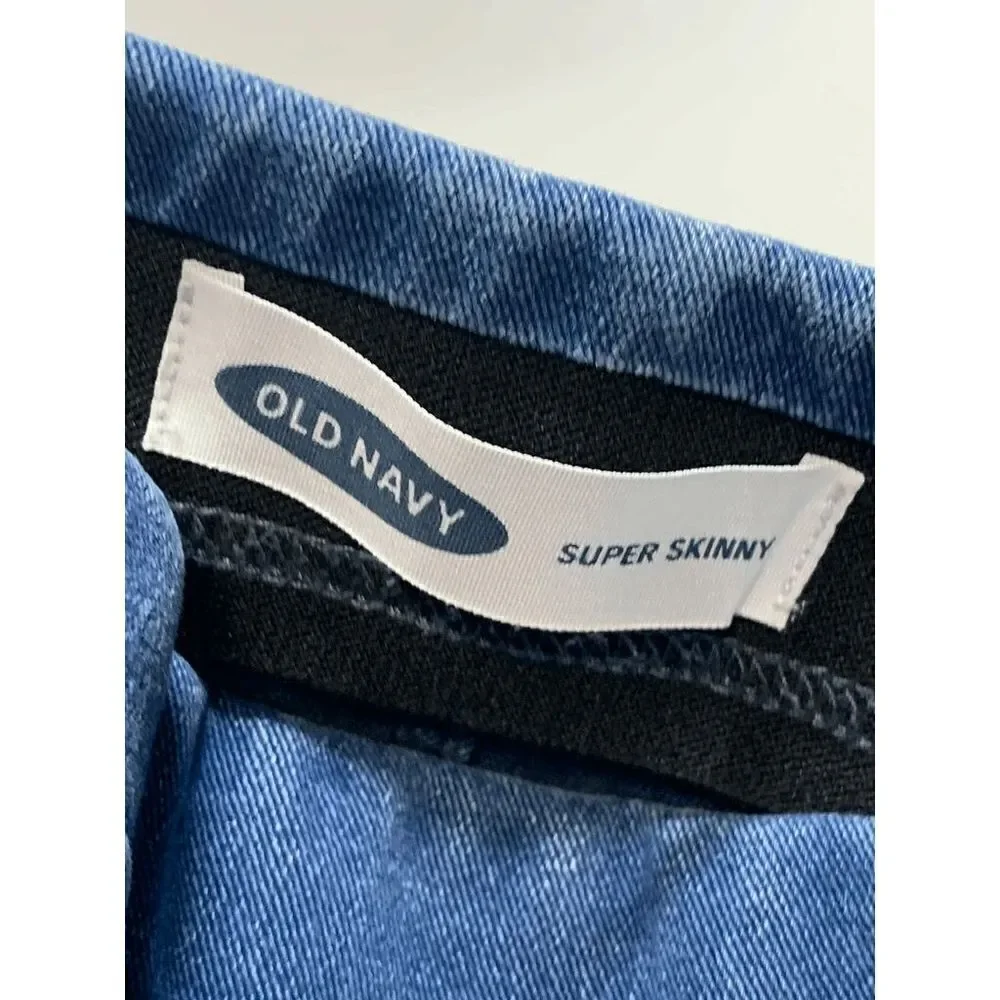 Old Navy Womens Denim Jeans Pull On Super Skinny Blue Size 4